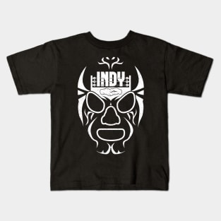 Indy Lucha (white mask) Kids T-Shirt